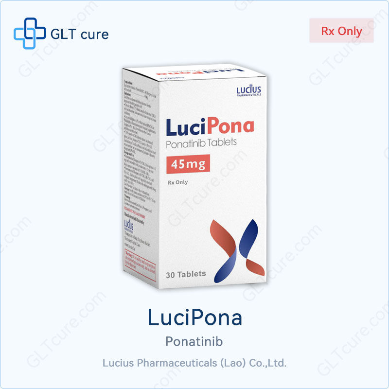 LuciPona ponatinib 45mg tablets - Lucius Pharmaceuticals Laos generic BCR-ABL inhibitor