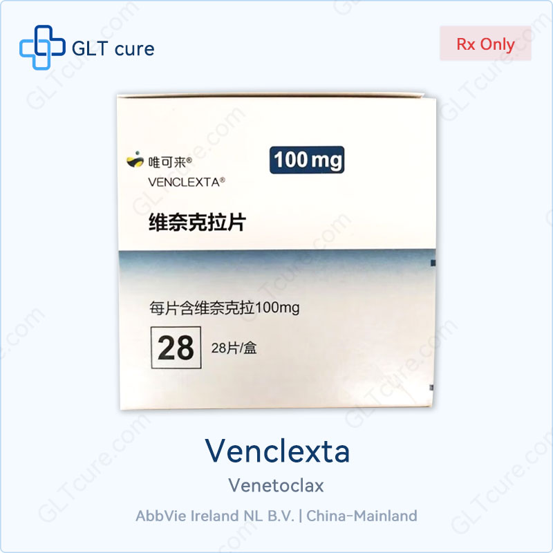 Venclexta 100mg (venetoclax) 28 tablets box, AbbVie China version