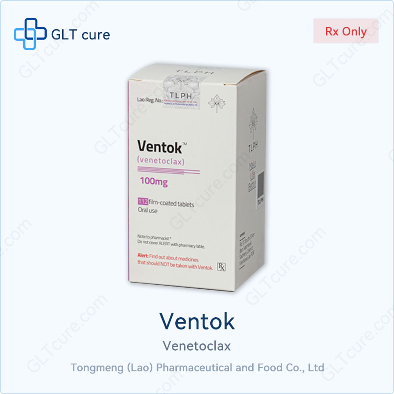 Ventok 100mg (venetoclax) 112 film-coated tablets box, Tongmeng Laos