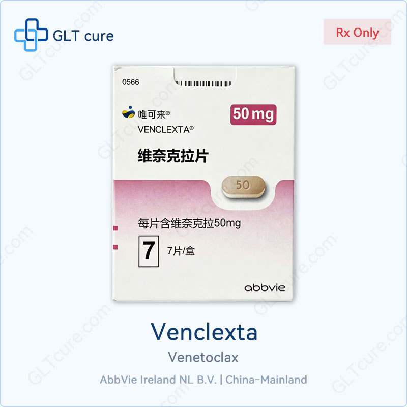 Venclexta 50mg (venetoclax) 7 tablets box, AbbVie China version