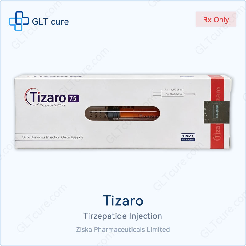 Tizaro 7.5mg once-weekly tirzepatide prefilled syringe box, Ziska Pharma