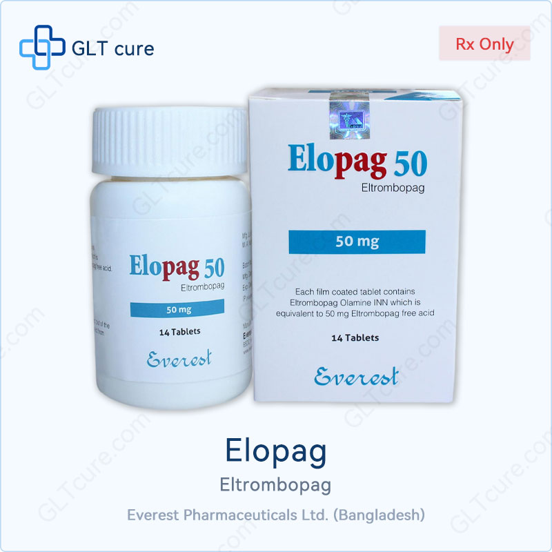 Elopag eltrombopag 50mg 14 tablets, Everest generic