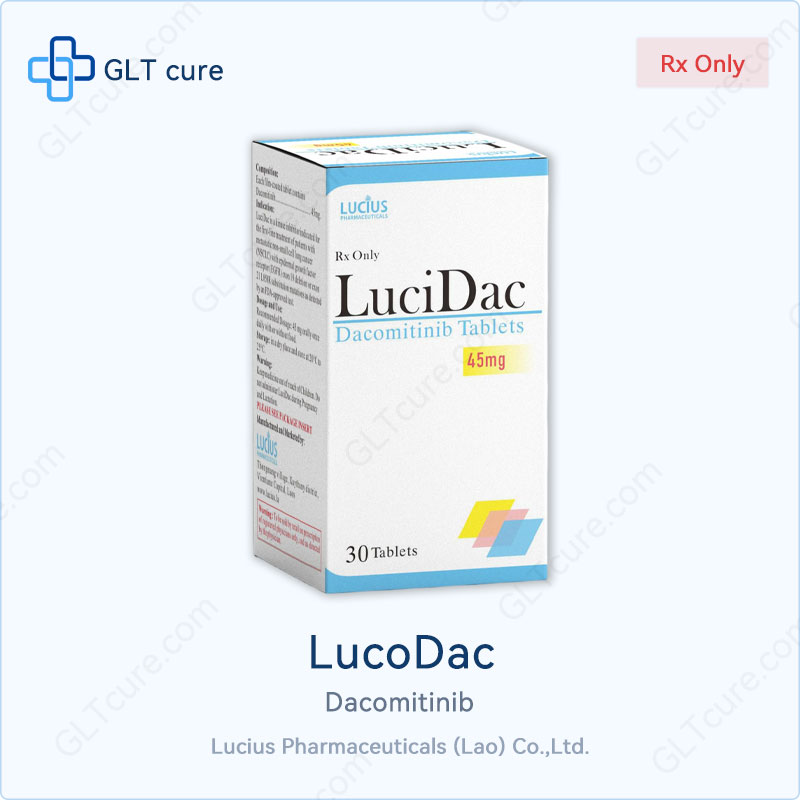 LucoDac (dacomitinib) 45mg tablets, Lucius Laos pack